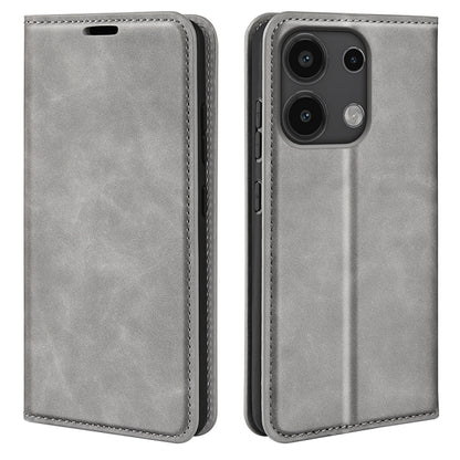 Retro-skin Magnetic Suction Leather Phone Case, For Xiaomi Redmi Turbo 3, For Xiaomi Redmi A3, For Xiaomi Redmi Note 13 Pro 4G, For Xiaomi Redmi Note 13 4G