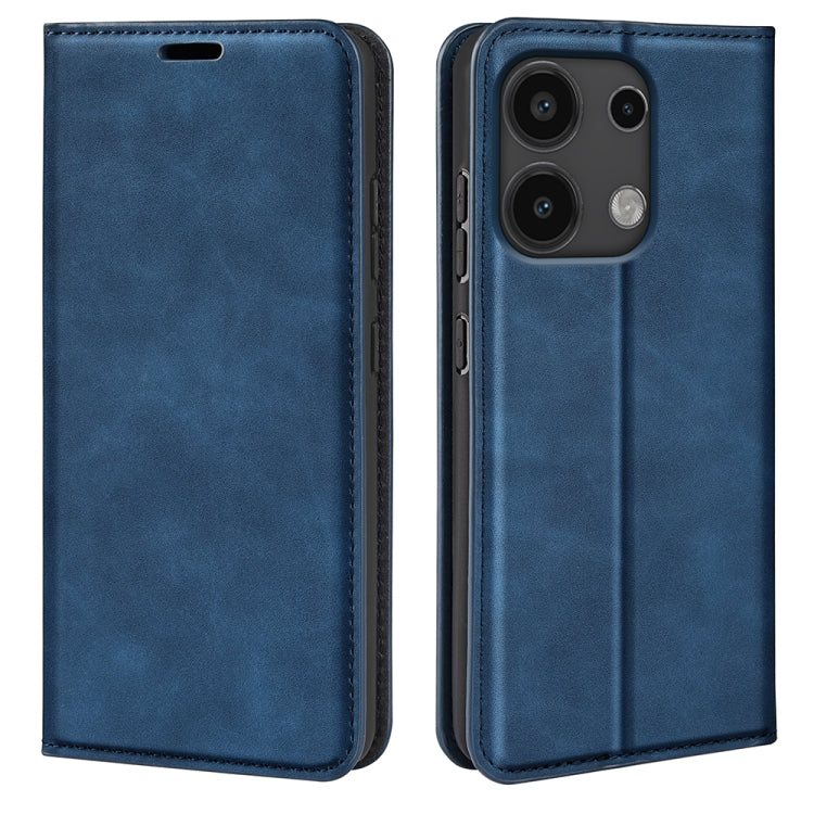 Retro-skin Magnetic Suction Leather Phone Case, For Xiaomi Redmi Turbo 3, For Xiaomi Redmi A3, For Xiaomi Redmi Note 13 Pro 4G, For Xiaomi Redmi Note 13 4G