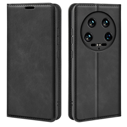 Retro-skin Magnetic Suction Leather Phone Case