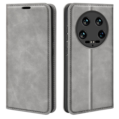 Retro-skin Magnetic Suction Leather Phone Case, For Xiaomi Redmi K70E, For Xiaomi 14 Ultra, For Xiaomi 14 Pro, For Xiaomi 14