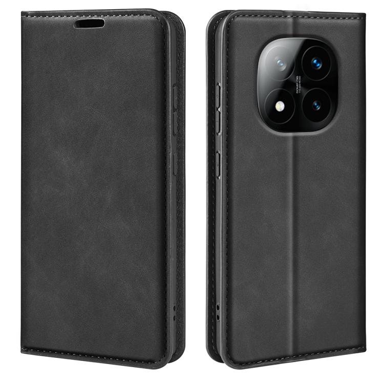 Retro-skin Magnetic Suction Leather Phone Case, For Xiaomi 15, For Xiaomi Redmi Note 14 5G, For Xiaomi Redmi Note 14 Pro+ 5G, For Xiaomi Redmi Note 14 Pro 5G