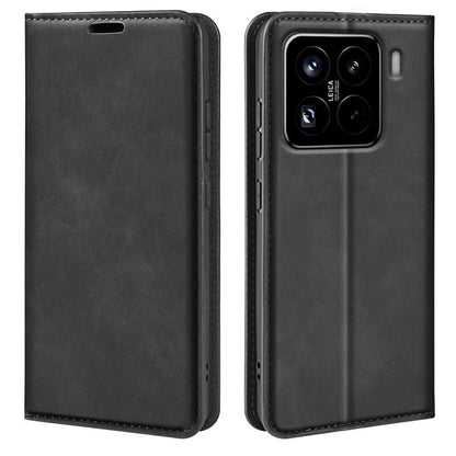 Retro-skin Magnetic Suction Leather Phone Case, For Xiaomi Poco M7 Pro 5G, For Xiaomi Redmi Note 14 Pro 4G, For Redmi Note 14 4G 163.25mm, For Xiaomi 15 Pro