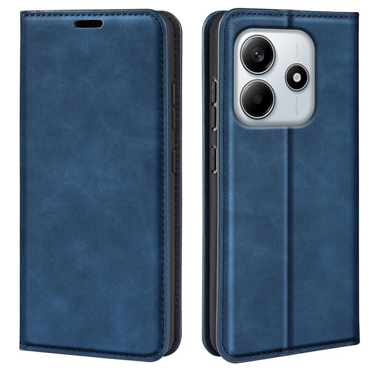 Retro-skin Magnetic Suction Leather Phone Case, For Xiaomi Poco M7 Pro 5G, For Xiaomi Redmi Note 14 Pro 4G, For Redmi Note 14 4G 163.25mm, For Xiaomi 15 Pro