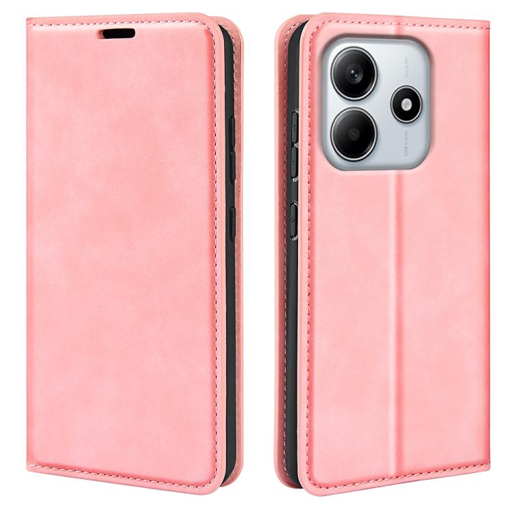 Retro-skin Magnetic Suction Leather Phone Case, For Xiaomi Poco M7 Pro 5G, For Xiaomi Redmi Note 14 Pro 4G, For Redmi Note 14 4G 163.25mm, For Xiaomi 15 Pro
