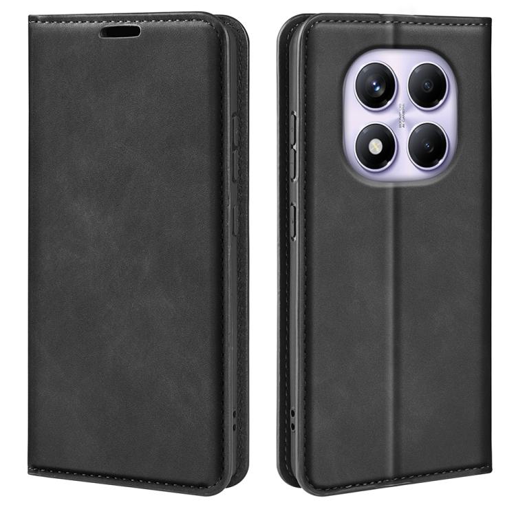 Retro-skin Magnetic Suction Leather Phone Case, For Xiaomi Poco M7 Pro 5G, For Xiaomi Redmi Note 14 Pro 4G, For Redmi Note 14 4G 163.25mm, For Xiaomi 15 Pro