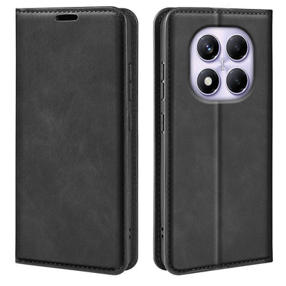 Retro-skin Magnetic Suction Leather Phone Case, For Xiaomi Poco M7 Pro 5G, For Xiaomi Redmi Note 14 Pro 4G, For Redmi Note 14 4G 163.25mm, For Xiaomi 15 Pro