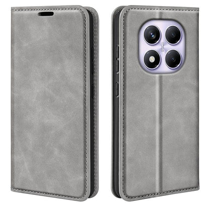 Retro-skin Magnetic Suction Leather Phone Case, For Xiaomi Redmi Note 14 Pro 4G, For Redmi Note 14 4G 163.25mm, For Xiaomi 15 Pro, For Xiaomi 15