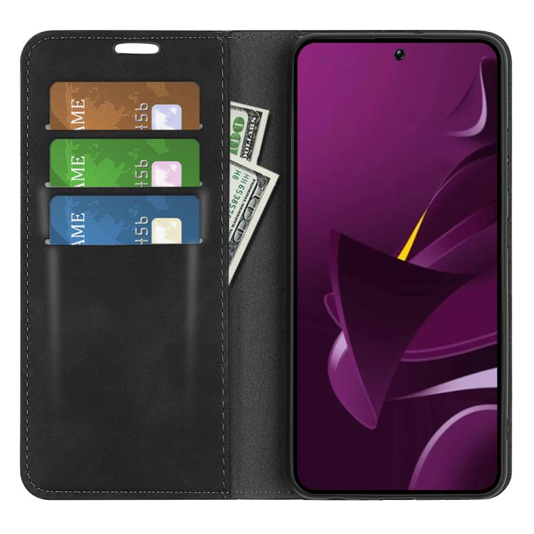 Retro-skin Magnetic Suction Leather Phone Case, For Xiaomi Poco M7 Pro 5G, For Xiaomi Redmi Note 14 Pro 4G, For Redmi Note 14 4G 163.25mm, For Xiaomi 15 Pro