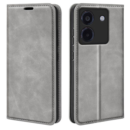 Retro-skin Magnetic Suction Leather Phone Case, For Xiaomi Poco M7 Pro 5G, For Xiaomi Redmi Note 14 Pro 4G, For Redmi Note 14 4G 163.25mm, For Xiaomi 15 Pro