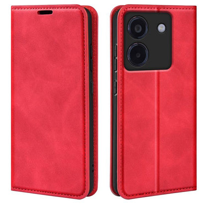 Retro-skin Magnetic Suction Leather Phone Case, For Xiaomi Poco M7 Pro 5G, For Xiaomi Redmi Note 14 Pro 4G, For Redmi Note 14 4G 163.25mm, For Xiaomi 15 Pro