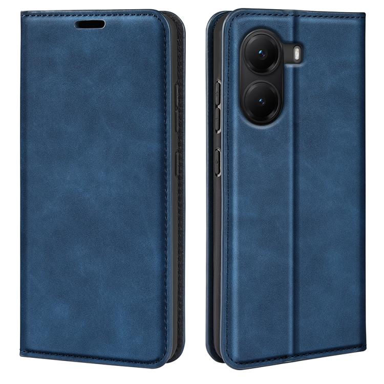 Retro-skin Magnetic Suction Leather Phone Case, For Xiaomi Poco X7 Pro, For Xiaomi Poco M7 Pro 5G, For Xiaomi Redmi Note 14 Pro 4G, For Redmi Note 14 4G 163.25mm