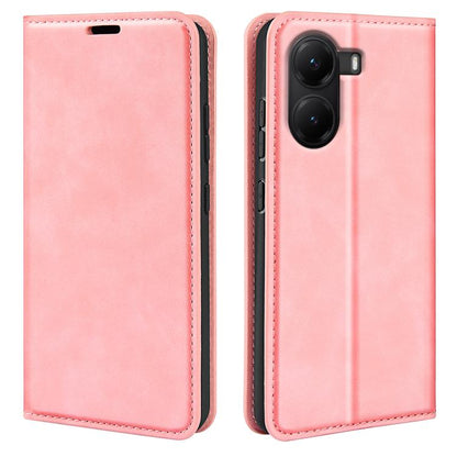 Retro-skin Magnetic Suction Leather Phone Case, For Xiaomi Poco X7 Pro, For Xiaomi Poco M7 Pro 5G, For Xiaomi Redmi Note 14 Pro 4G, For Redmi Note 14 4G 163.25mm