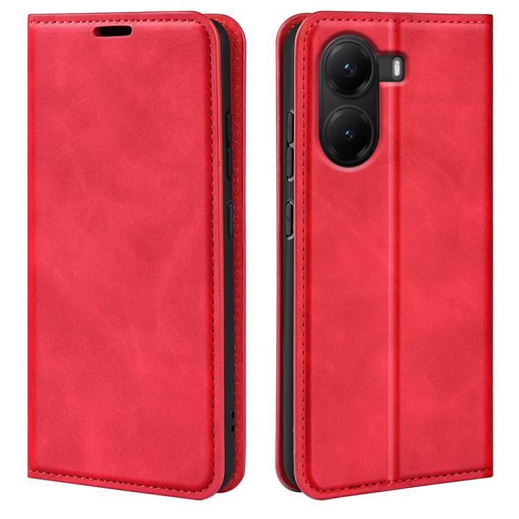 Retro-skin Magnetic Suction Leather Phone Case, For Xiaomi Poco X7 Pro, For Xiaomi Poco M7 Pro 5G, For Xiaomi Redmi Note 14 Pro 4G, For Redmi Note 14 4G 163.25mm