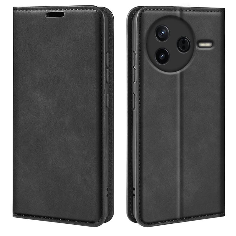 Retro-skin Magnetic Suction Leather Phone Case