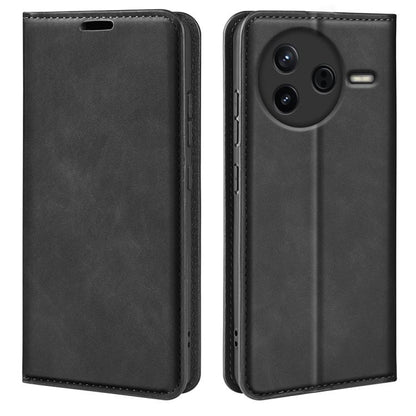 Retro-skin Magnetic Suction Leather Phone Case