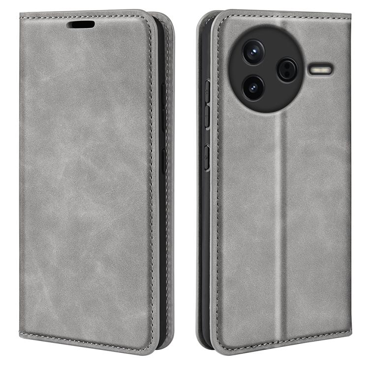 Retro-skin Magnetic Suction Leather Phone Case