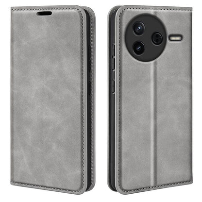 Retro-skin Magnetic Suction Leather Phone Case