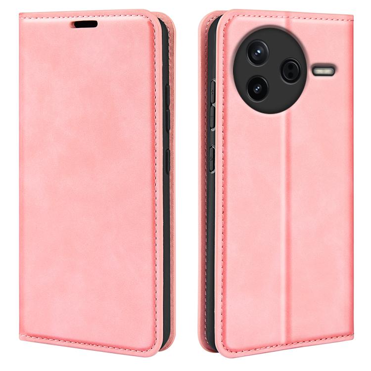 Retro-skin Magnetic Suction Leather Phone Case