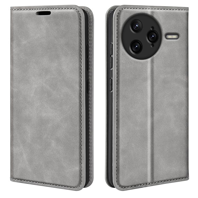 Retro-skin Magnetic Suction Leather Phone Case
