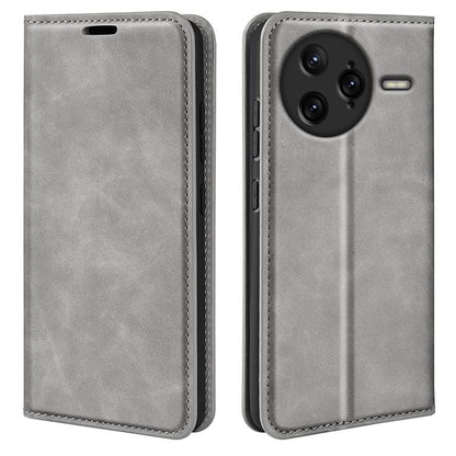 Retro-skin Magnetic Suction Leather Phone Case