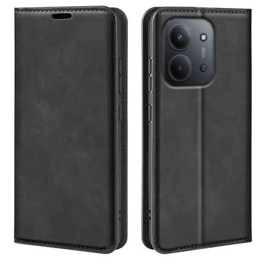 Retro-skin Magnetic Suction Leather Phone Case