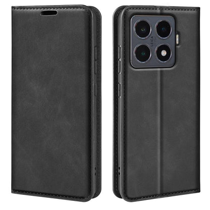 Retro-skin Magnetic Suction Leather Phone Case