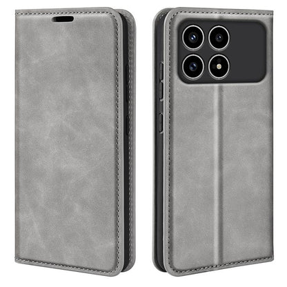 Retro-skin Magnetic Suction Leather Phone Case, For Xiaomi Poco F8 Pro 5G, For Xiaomi 17 Pro Max, For Redmi Note 15 Pro Global 163.6mm, For Xiaomi 17 Pro
