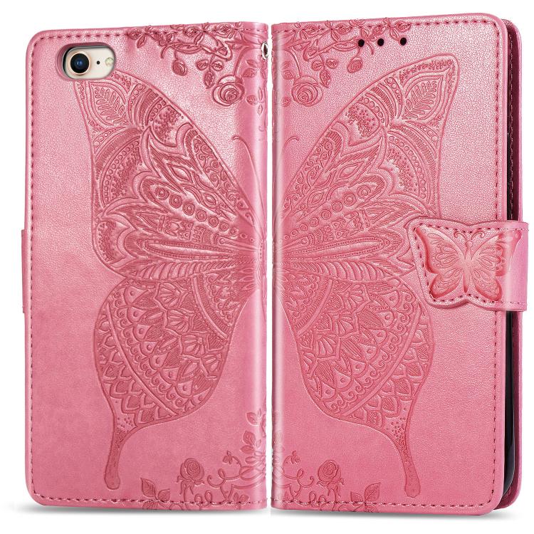 Butterfly Love Flower Embossed Leather Phone Case, For iPhone 18 Pro / 17 Pro, For IPhone 18 Pro Max / 17 Pro Max, For iPhone 17e / 16e