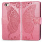 Butterfly Love Flower Embossed Leather Phone Case, For iPhone 18 Pro / 17 Pro, For IPhone 18 Pro Max / 17 Pro Max, For iPhone 17e / 16e
