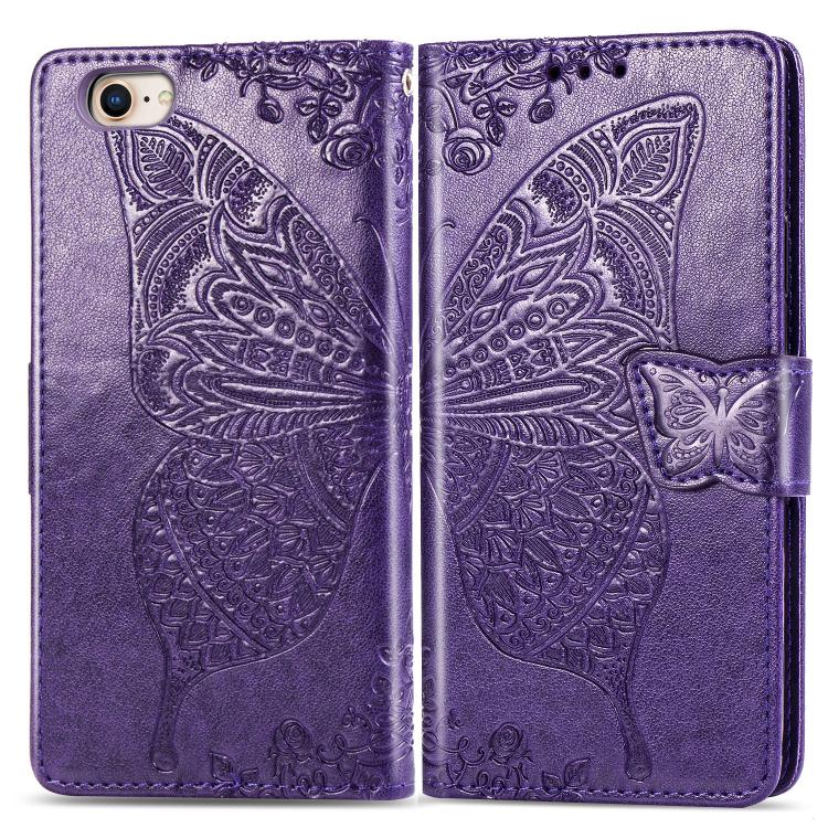 Butterfly Love Flower Embossed Leather Phone Case, For iPhone 18 Pro / 17 Pro, For IPhone 18 Pro Max / 17 Pro Max, For iPhone 17e / 16e