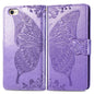 Butterfly Love Flower Embossed Leather Phone Case, For iPhone 18 Pro / 17 Pro, For IPhone 18 Pro Max / 17 Pro Max, For iPhone 17e / 16e