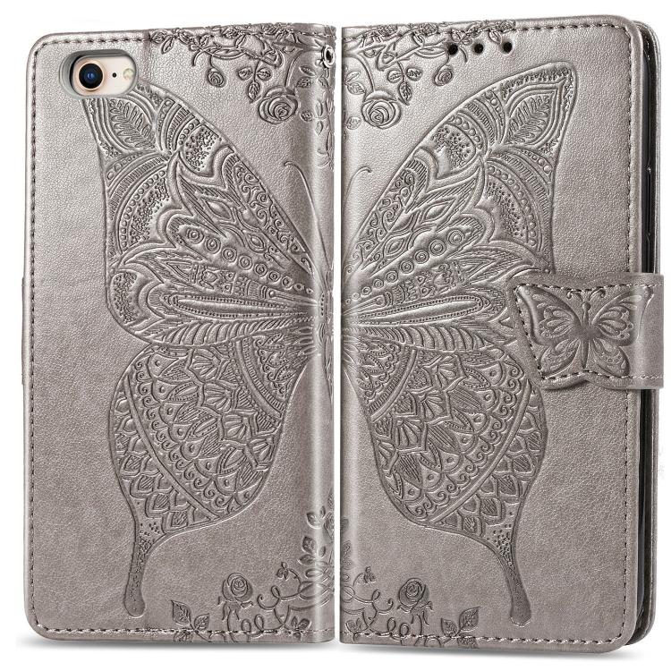 Butterfly Love Flower Embossed Leather Phone Case, For iPhone 17e / 16e, For IPhone 17 Pro Max, For iPhone 17 Pro