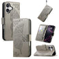 Butterfly Love Flower Embossed Leather Phone Case, For iPhone 17, For iPhone Air, For iPhone 16 Pro Max
