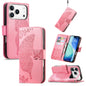 Butterfly Love Flower Embossed Leather Phone Case, For iPhone 18 Pro / 17 Pro, For IPhone 18 Pro Max / 17 Pro Max, For iPhone 17e / 16e