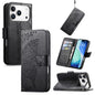 Butterfly Love Flower Embossed Leather Phone Case, For iPhone 18 Pro / 17 Pro, For IPhone 18 Pro Max / 17 Pro Max, For iPhone 17e / 16e