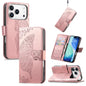 Butterfly Love Flower Embossed Leather Phone Case, For iPhone 18 Pro / 17 Pro, For IPhone 18 Pro Max / 17 Pro Max, For iPhone 17e / 16e