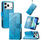 Butterfly Love Flower Embossed Leather Phone Case, For iPhone 18 Pro / 17 Pro, For IPhone 18 Pro Max / 17 Pro Max, For iPhone 17e / 16e