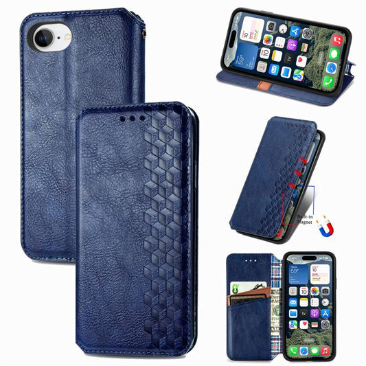 Cubic Grid Pressed Magnetic Leather Phone Case, For iPhone 17e / 16e, For iPhone 17 Pro Max, For iPhone 17 Pro, For iPhone 17