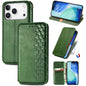 Cubic Grid Pressed Magnetic Leather Phone Case, For iPhone 17e / 16e, For iPhone 17 Pro Max, For iPhone 17 Pro, For iPhone 17