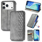 Cubic Grid Pressed Magnetic Leather Phone Case, For iPhone 17e / 16e, For iPhone 17 Pro Max, For iPhone 17 Pro, For iPhone 17
