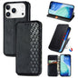 Cubic Grid Pressed Magnetic Leather Phone Case, For iPhone 17e / 16e, For iPhone 17 Pro Max, For iPhone 17 Pro, For iPhone 17