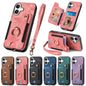 Retro Skin-feel Ring Multi-card Wallet Phone Case