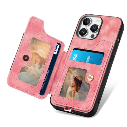 Retro Skin-feel Ring Multi-card Wallet Phone Case