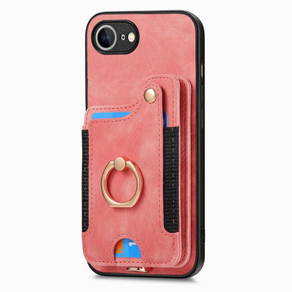 Retro Skin-feel Ring Multi-card Wallet Phone Case, For iPhone 17e / 16e, For iPhone 17 Pro Max, For iPhone 17, For iPhone 16 Pro Max