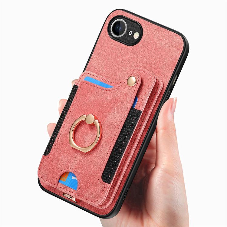 Retro Skin-feel Ring Multi-card Wallet Phone Case, For iPhone 17e / 16e, For iPhone 17 Pro Max, For iPhone 17, For iPhone 16 Pro Max