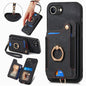 Retro Skin-feel Ring Multi-card Wallet Phone Case, For iPhone 18 Pro Max / 17 Pro Max, For iPhone 17e / 16e, For iPhone 17, For iPhone 16 Pro Max