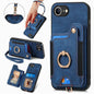 Retro Skin-feel Ring Multi-card Wallet Phone Case, For iPhone 18 Pro Max / 17 Pro Max, For iPhone 17e / 16e, For iPhone 17, For iPhone 16 Pro Max
