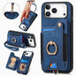 Retro Skin-feel Ring Multi-card Wallet Phone Case, For iPhone 18 Pro Max / 17 Pro Max, For iPhone 17e / 16e, For iPhone 17, For iPhone 16 Pro Max