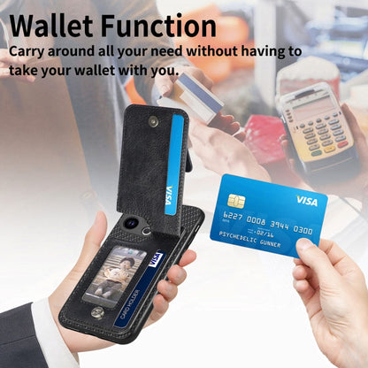 Carbon Fiber Vertical Flip Zipper Phone Case, For iPhone 15 Pro, For iPhone 15 Plus, For iPhone 15