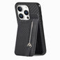 Carbon Fiber Vertical Flip Zipper Phone Case, For iPhone 17e / 16e, For iPhone 17 Pro Max, For iPhone 17, For  iPhone 16 Pro Max